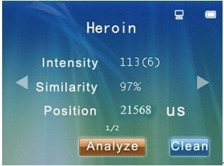 O painel LCD colorido droga o detector para a heroína, cocaína, detecção da morfina
