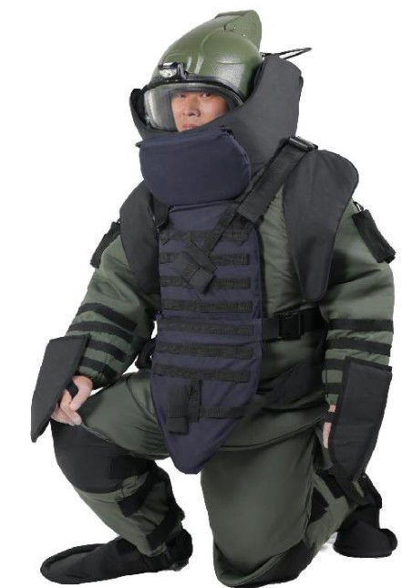 Todo o terno protetor da roupa da bomba do equipamento redondo da eliminação de bomba com máscara e capacete